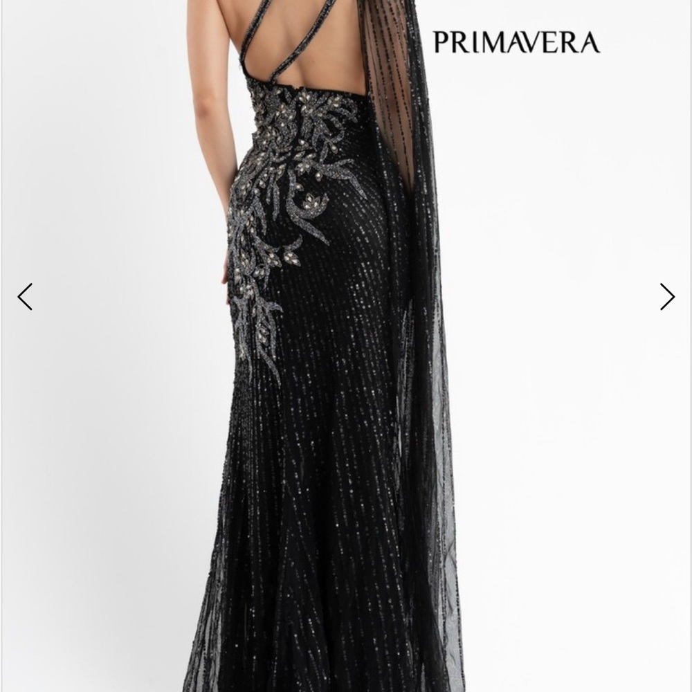 Primavera Black Sequin Gown